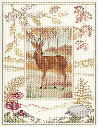 Wildlife - Deer Cross Stitch Kit by Derwentwater Designs