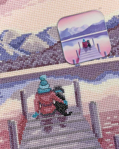 A Pawfect Place By The Water NEEDLE MINDER ~ Bothy Threads