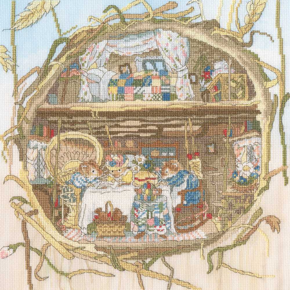 Tea With The Harvest Mice Cross Stitch Kit ~ Bothy Threads