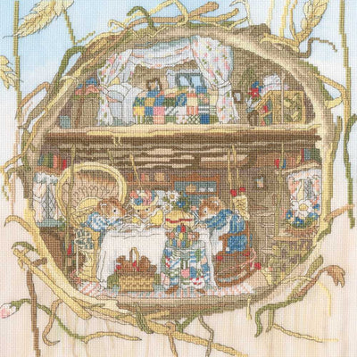 Tea With The Harvest Mice Cross Stitch Kit ~ Bothy Threads