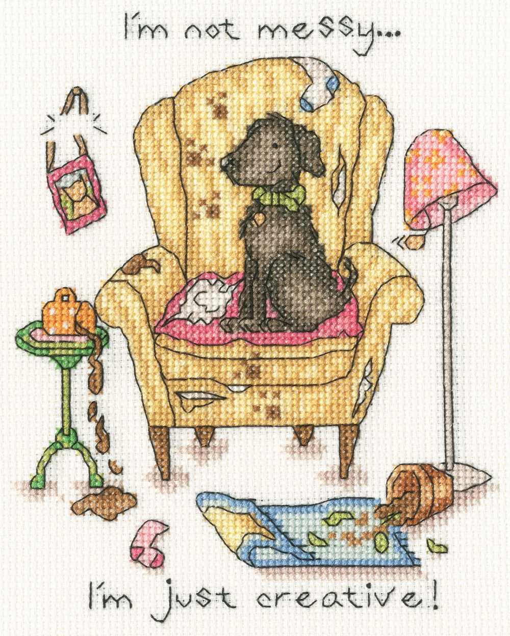 Mucky Pup Cross Stitch Kit ~ Bothy Threads