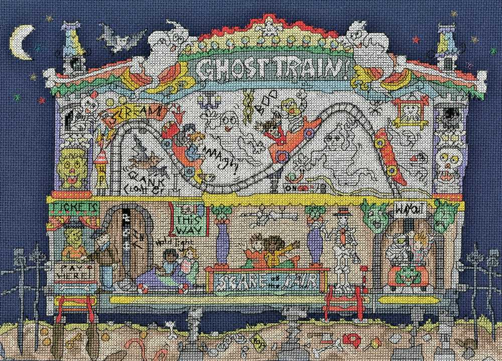 Cut Thru' Ghost Train Cross Stitch Kit ~ Bothy Threads