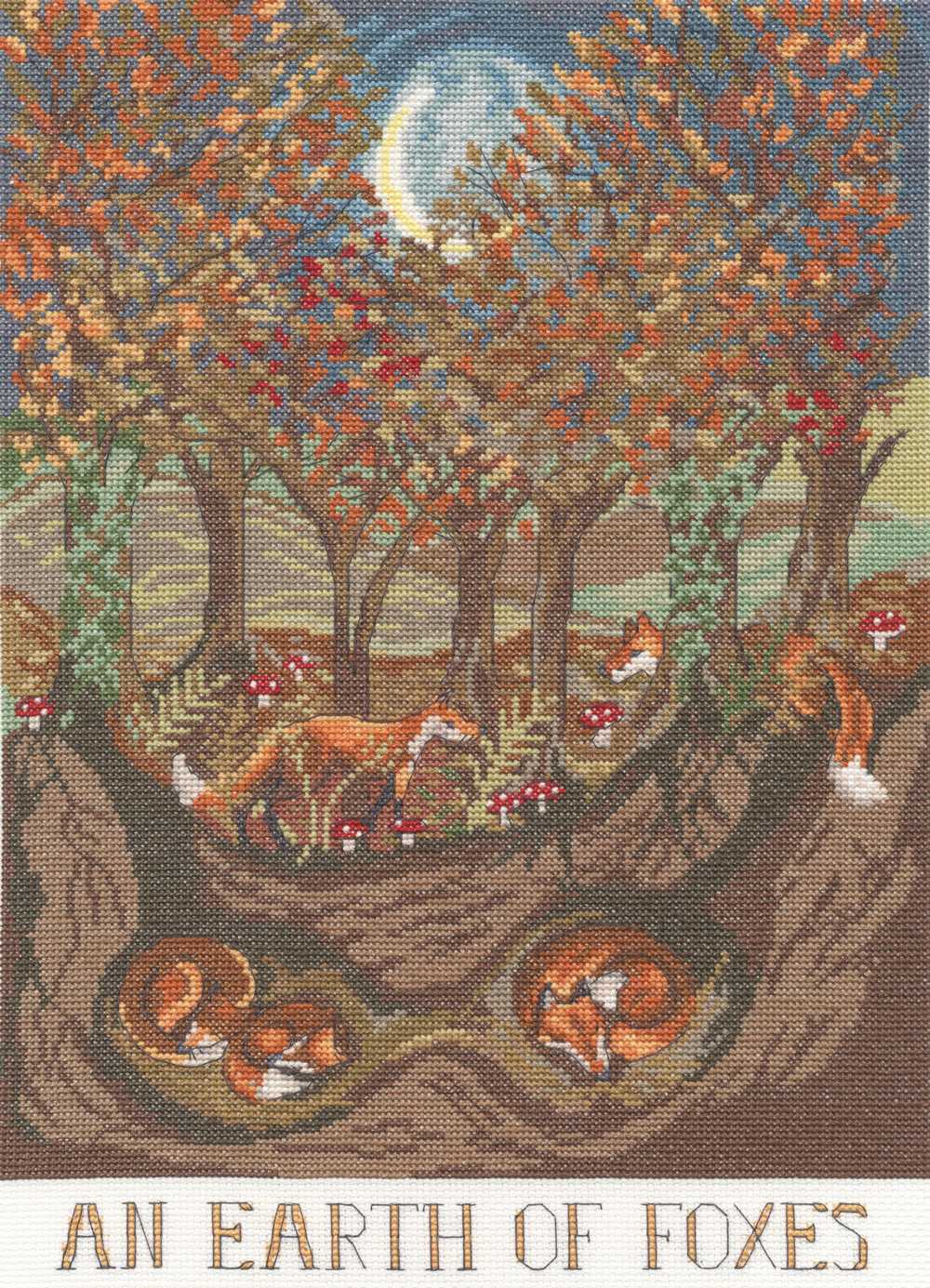 An Earth of Foxes Cross Stitch Kit ~ Bothy Threads FLASH