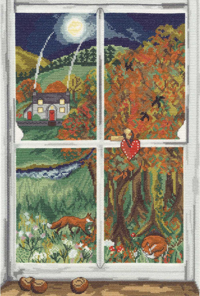 Conker Window Cross Stitch Kit ~ Bothy Threads