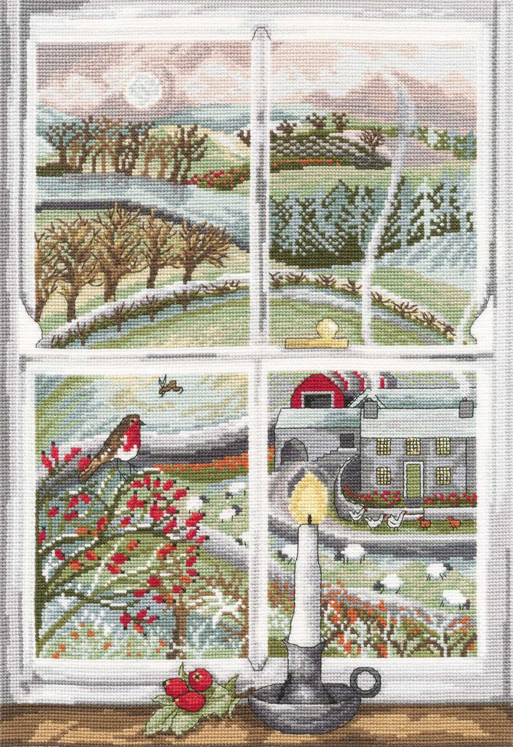 Rosehip Window Cross Stitch Kit ~ Bothy Threads