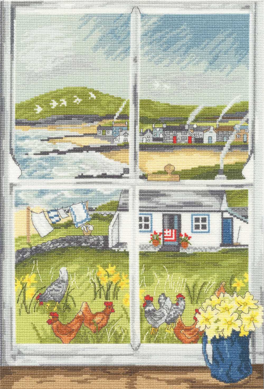 Primrose Window Cross Stitch Kit ~ Bothy Threads