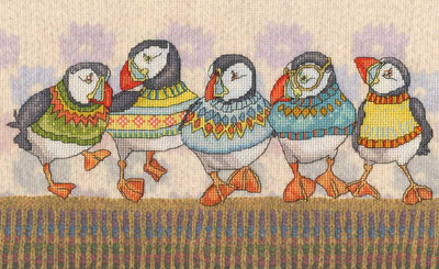 A Fair Isle Flock Cross Stitch Kit ~ Bothy Threads
