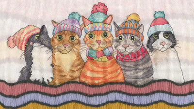 A Cosy Clowder Cross Stitch Kit ~ Bothy Threads