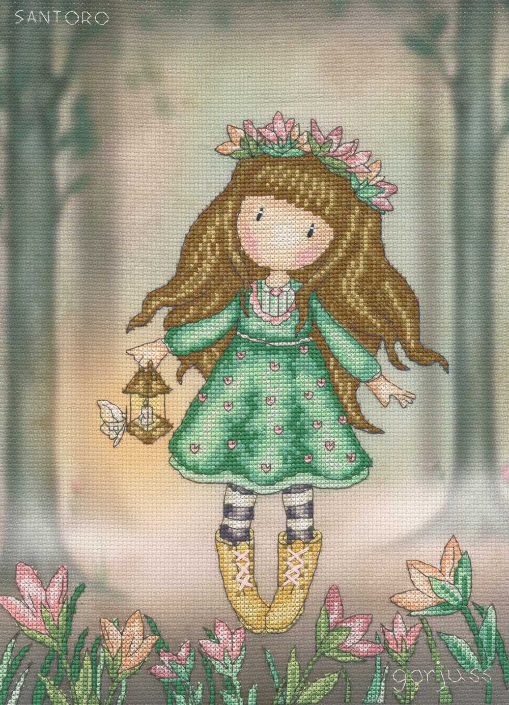 Woodland Wildflower Gorjuss Cross Stitch Kit ~ Bothy Threads