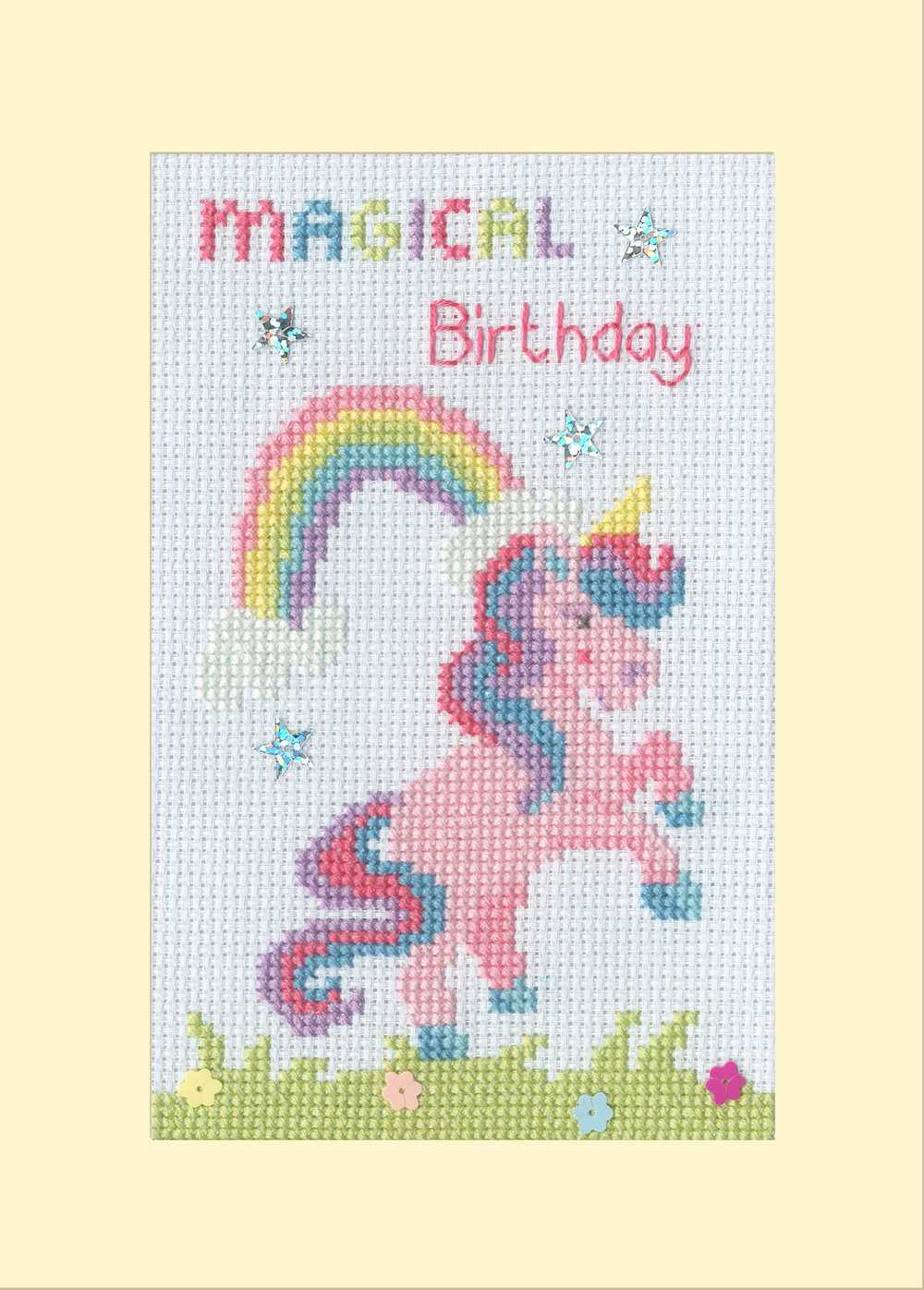 Magical Birthday  Cross Stitch Card Kit ~ Bothy Threads