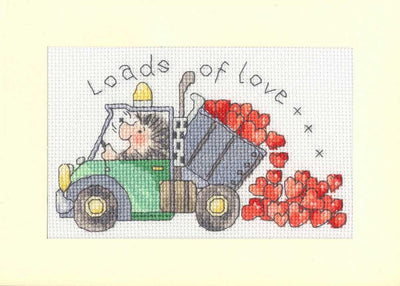 Loads of Love Card Cross Stitch Kit ~ Bothy Threads