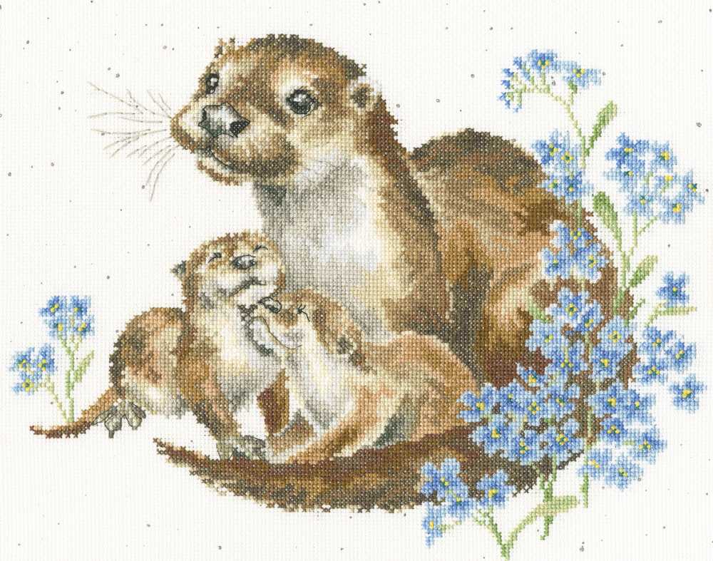 Otterly Adorable Cross Stitch Kit ~ Bothy Threads