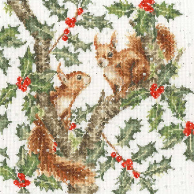 Under the Holly Boughs Cross Stitch Kit ~ Bothy Threads