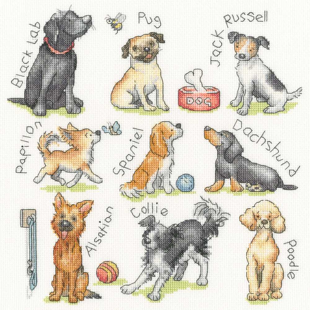 Woof! Cross Stitch Kit ~ Bothy Threads