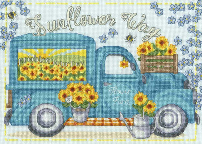 Sunflower Way Cross Stitch Kit ~ Bothy Threads