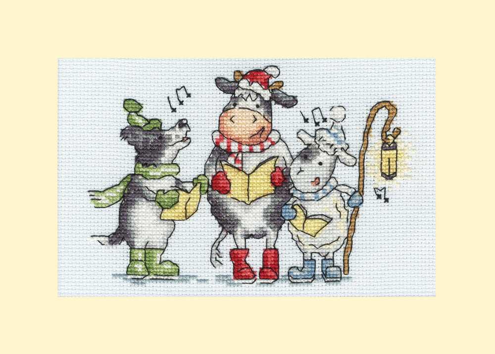 Woof, Moo, Baa! Card Cross Stitch Kit ~ Bothy Threads