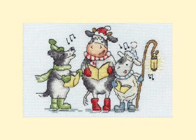 Woof, Moo, Baa! Card Cross Stitch Kit ~ Bothy Threads