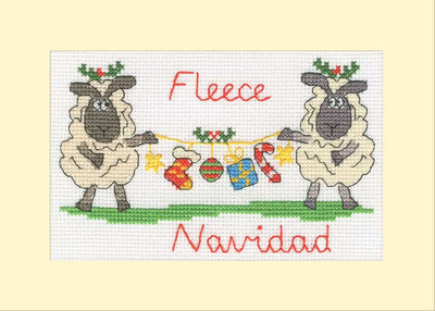 Fleece Navidad Card Cross Stitch Kit ~ Bothy Threads