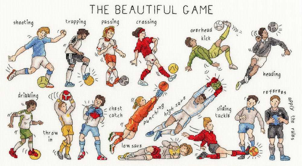 The Beautiful Game Cross Stitch Kit - Bothy Threads