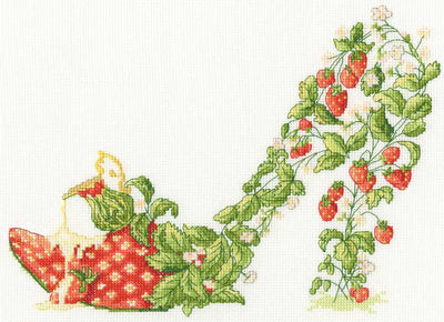 Strawberries And Cream Cross Stitch Kit ~ Bothy Threads