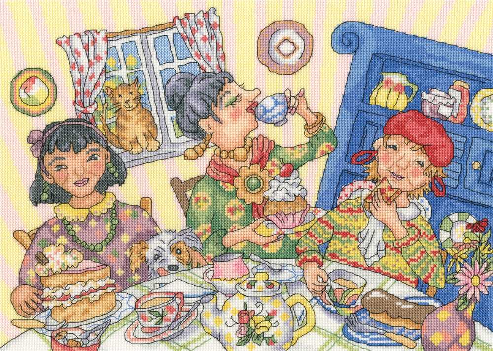 Tea and Cake Cross Stitch Kit ~ Bothy Threads