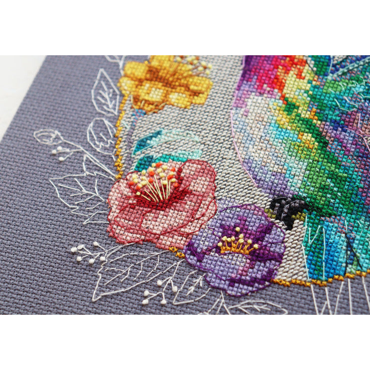 Bird of Paradise Deco Cross Stitch Kit ~ Abris Art