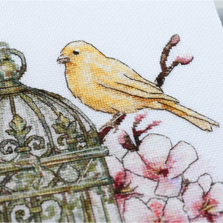 Canary Song Cross Stitch Kit ~ Abris Art