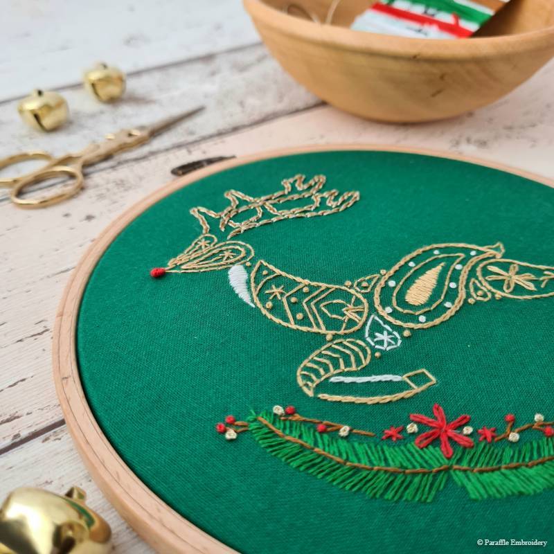 Christmas Reindeer Kit ~ Paraffle Embroidery