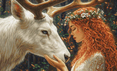 The Gentle Spirit of the Forest Cross Stitch Kit ~ Luca S GOLD