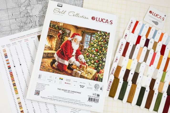 The Heart of Christmas Cross Stitch Kit ~ Luca S GOLD