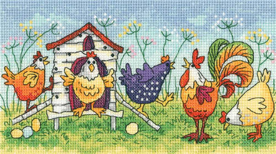 Happy Hens  Cross Stitch Heritage Crafts (Evenweave)