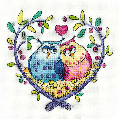 Love Owls  Cross Stitch Heritage Crafts (Evenweave)