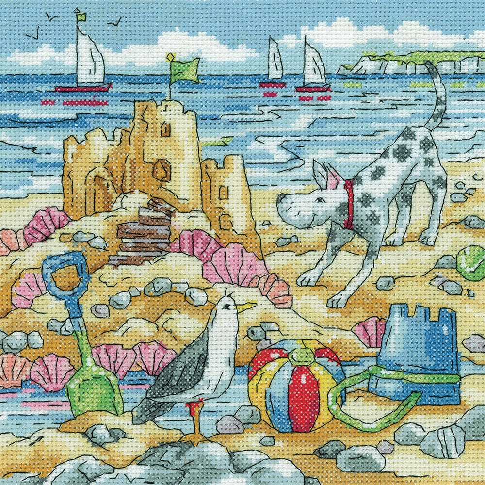 Sandcastle Cross Stitch Kit Heritage Crafts