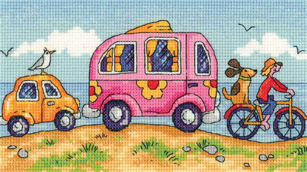 Are We There Yet?  Cross Stitch Kit Heritage Crafts (Evenweave) SALE