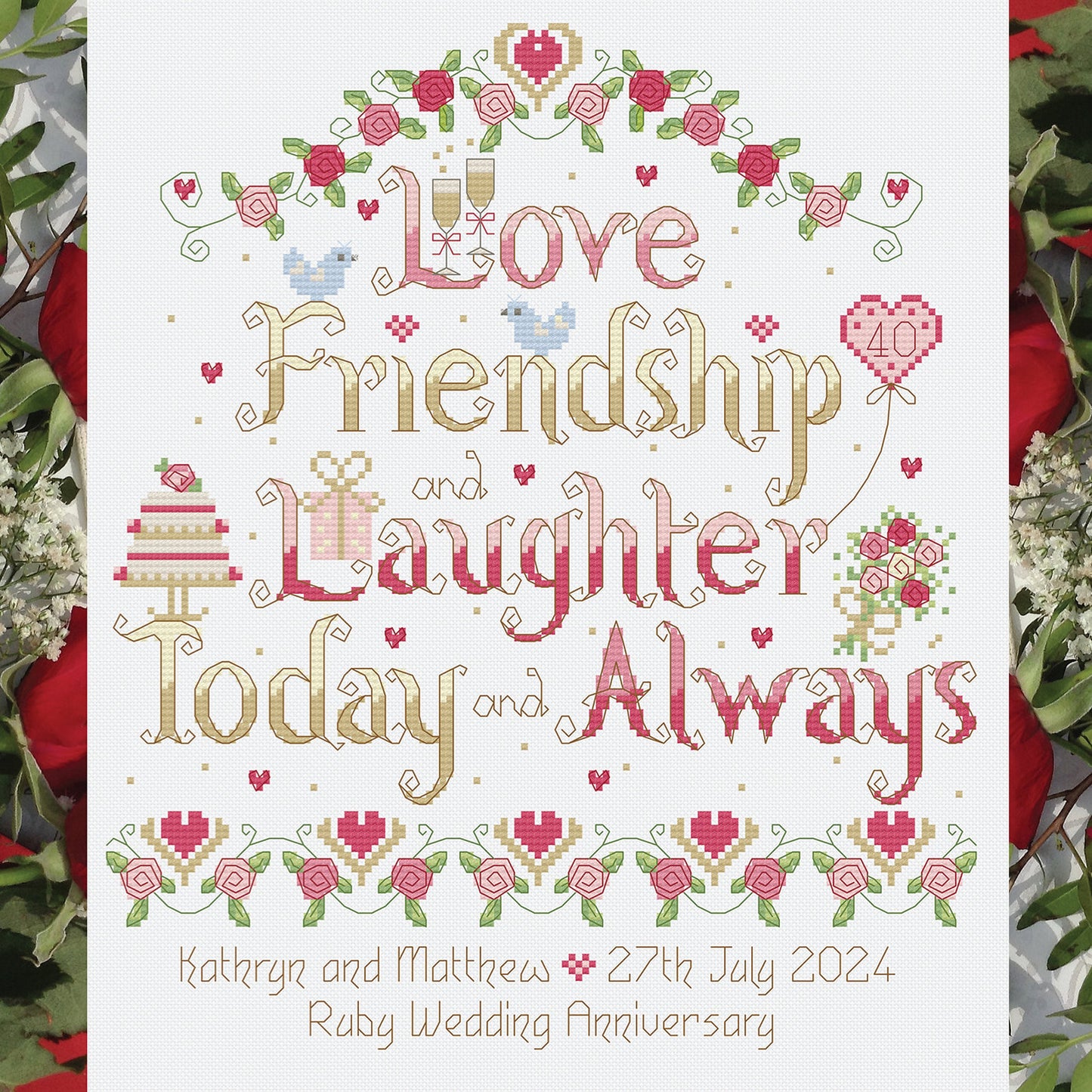 Nia Cross Stitch - Today and Always Anniversary Cross Stitch Kit