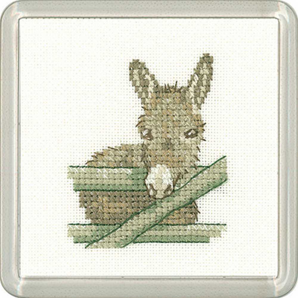 Donkey   Cross Stitch Coaster Kit Heritage Crafts