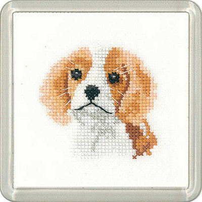 Spaniel Puppy    Cross Stitch Coaster Kit Heritage Crafts
