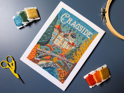 Autumn Glow at Cragside Cross Stitch Kit - Trouvaille Stitch Kits