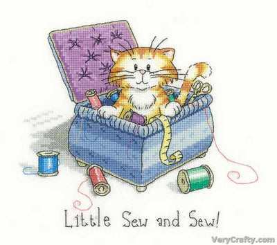 Little Sew and Sew! Cats Rule  Cross Stitch Kit Heritage Crafts (Evenweave)
