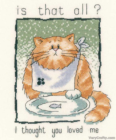 Is That All? Cats Rule  Cross Stitch Kit Heritage Crafts (Evenweave)