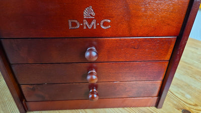 DMC Mini Wooden Collectors Box * £130* with 120 Threads & Free Chart (COSMETIC DAMAGE)