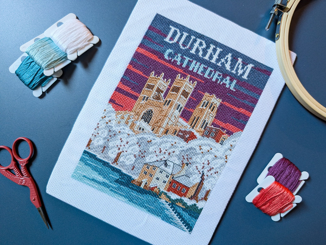 Snow Over Durham Cross Stitch Kit - Trouvaille Stitch Kits