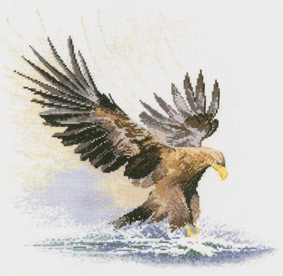 Eagle in Flight John Clayton Flights of Fancy Cross Stitch Kit Heritage Crafts