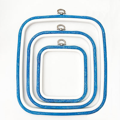 Nurge Flexi Hoop SQUARE  12.5cm (5") x 14.5cm (5 3/4") Blue