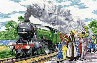 Flying Scotsman - All Our Yesterdays Cross Stitch Kit by Faye Whittaker