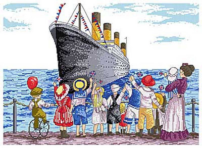 Titanic Maiden Voyage - All Our Yesterdays Cross Stitch Kit by Faye Whittaker