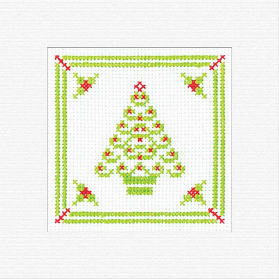 Christmas Filigree Tree Cross Stitch Card - Heritage Crafts