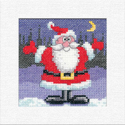 Santa Christmas Card  Cross Stitch Heritage Crafts