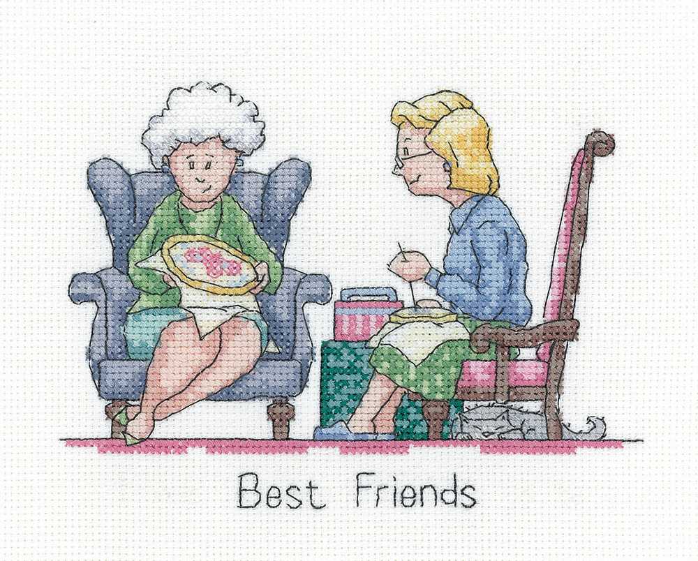 Best Friends Golden Years  Cross Stitch Heritage Crafts