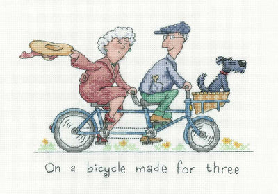 On a Bicycle Made for Three Golden Years  Cross Stitch Heritage Crafts